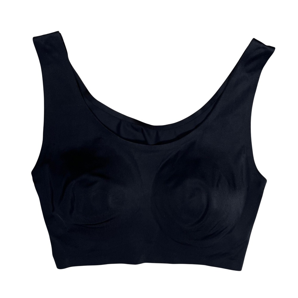 ThirdLove Smoothing Scoop Wireless Bra Women Small Black Seamless Altered Straps